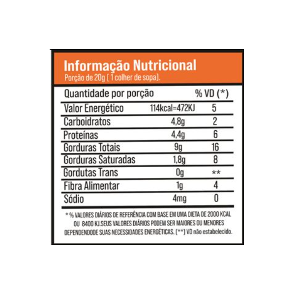 tabela nutricional amendomaxi cacau